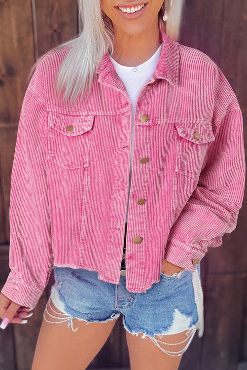 Pink corduroy jacket preorder