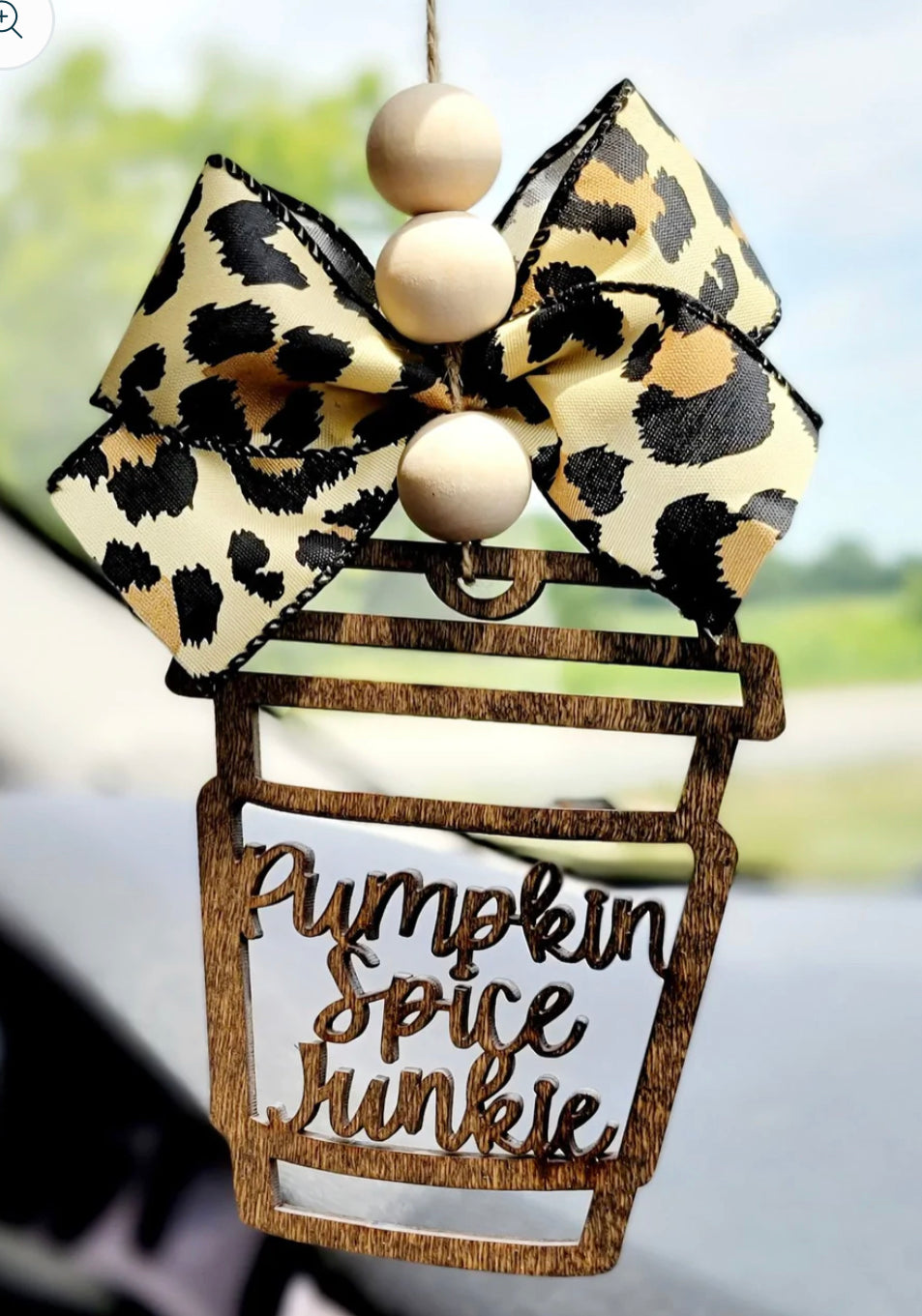 Pumpkin spice car charm