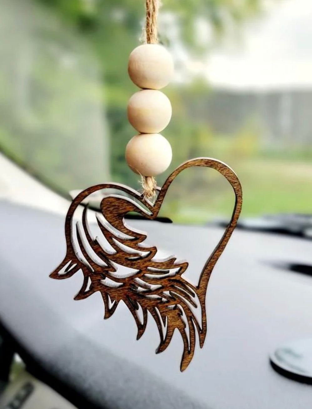 Heart car charm