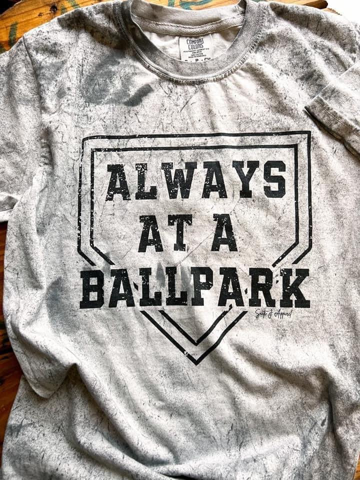 Always at a ballpark color blast tee