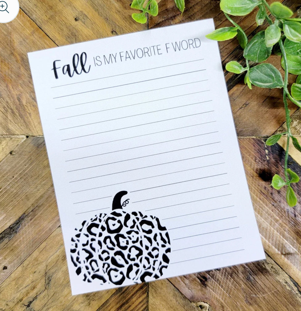 Fall notepad